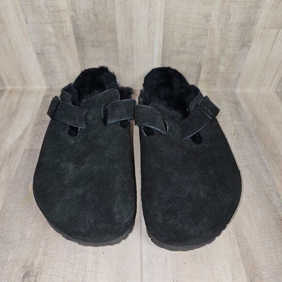 Birkenstock Size 39 Boston Shearling Leather Clogs - Picture 4 of 13